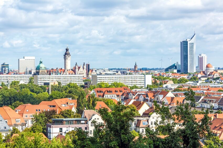 Leipzig Skyline am Tag
